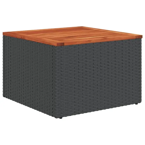 Vrtna garnitura - 6-dijelni set vrtnih sofa s jastucima crni od poliratana - Crna i krem Sa stolom 1 Cijena