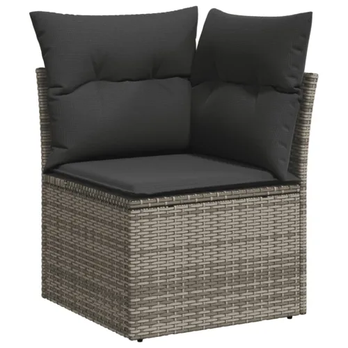Vrtna garnitura - 7-dijelni set vrtnih sofa sivi od poliratana - Siva 1 Cijena