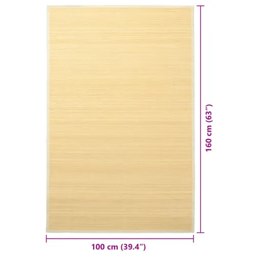 Tepih od bambusa 100 x 160 cm prirodne boje - Prirodna 100 x 160 cm Cijena