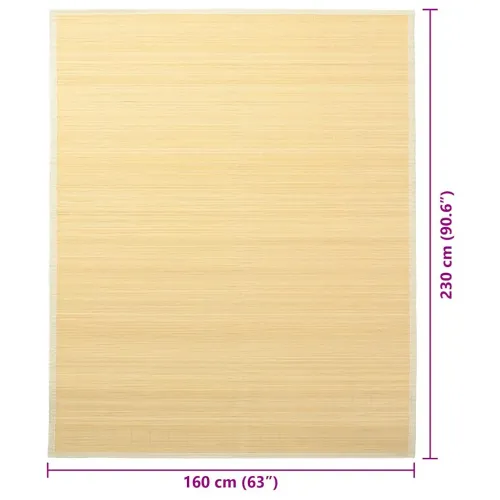 Tepih od bambusa 160 x 230 cm prirodna boja - Prirodna 160 x 230 cm Cijena