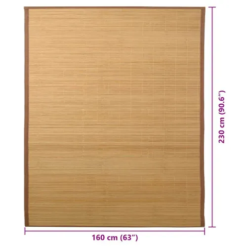 Tepih od bambusa 160 x 230 cm smeđi - Smeđa 160 x 230 cm Cijena