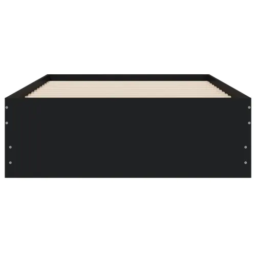Okvir kreveta s ladicama crni 75 x 190 cm konstruirano drvo - Crna 75 x 190 cm Cijena