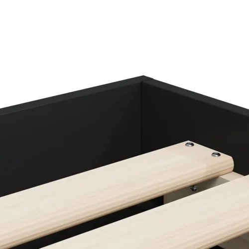 Okvir kreveta s ladicama crni 75 x 190 cm konstruirano drvo - Crna 75 x 190 cm Cijena