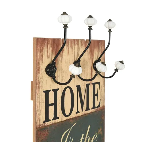 Zidna vješalica za kapute sa 6 kuka “HOME IS” 120 x 40 cm - Home Is Cijena