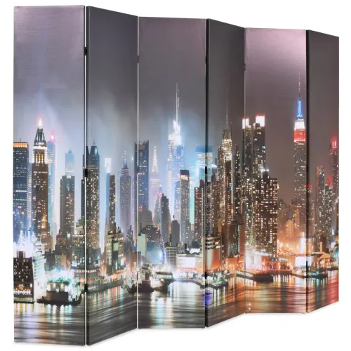 Paravan - Sklopiva sobna pregrada sa slikom New Yorka noću 228 x 170 cm - 228 x 170 cm 1 1 228 x 170 cm Cijena
