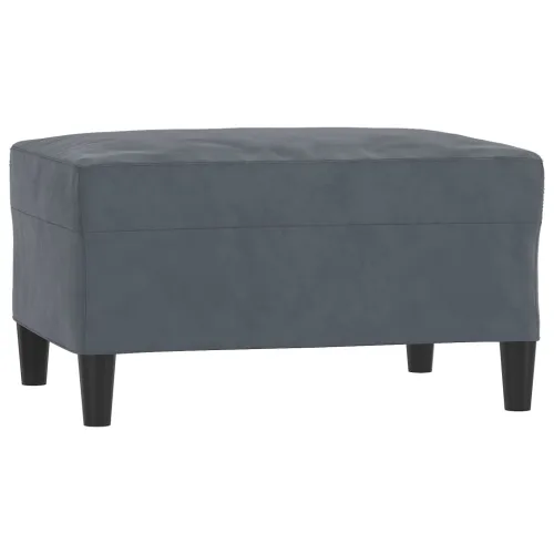 4-dijelni set sofa s jastucima tamnosivi baršunasti - Tamno siva S osloncem za noge Cijena