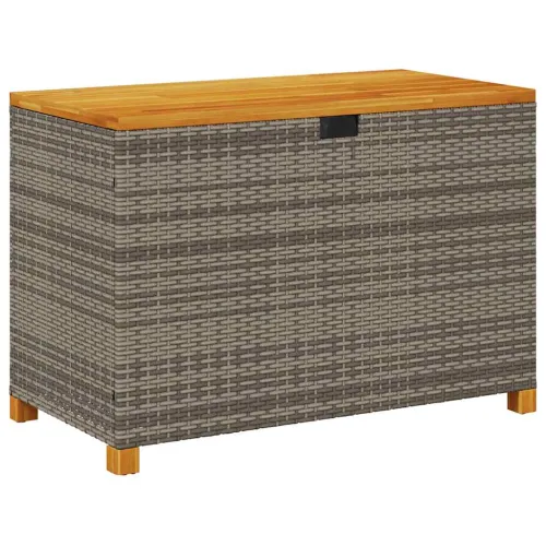 Vrtna kutija za pohranu siva 110x55x63cm poliratan drvo bagrema - Siva 110 x 55 x 63 cm Siva 110 x 55 x 63 cm Cijena