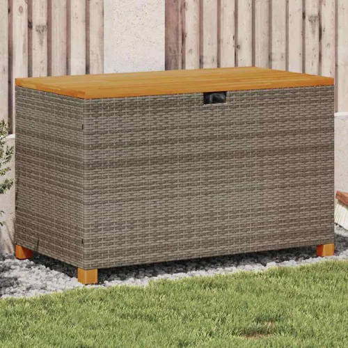 Vrtna kutija za pohranu siva 110x55x63cm poliratan drvo bagrema - Siva 110 x 55 x 63 cm Siva 110 x 55 x 63 cm Cijena
