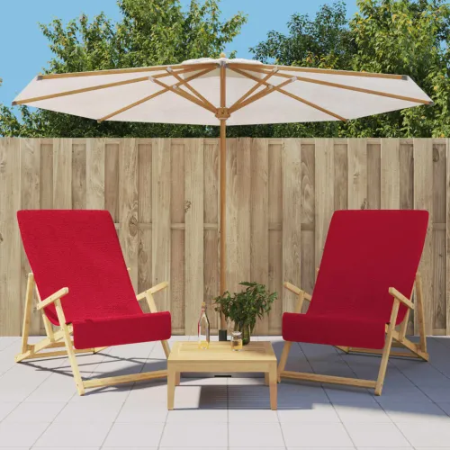 Ručnici za plažu 2 kom bordo 60 x 135 cm od tkanine 400 GSM - Crvena 60 x 135 cm 2 Cijena