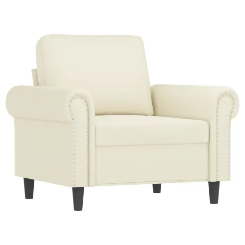 3-dijelni set sofa s jastucima krem baršunasti - Krema Bez oslonca za noge Cijena