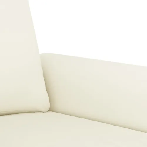 2-dijelni set sofa s jastucima krem baršunasti - Krema 1 s jastučićima Cijena