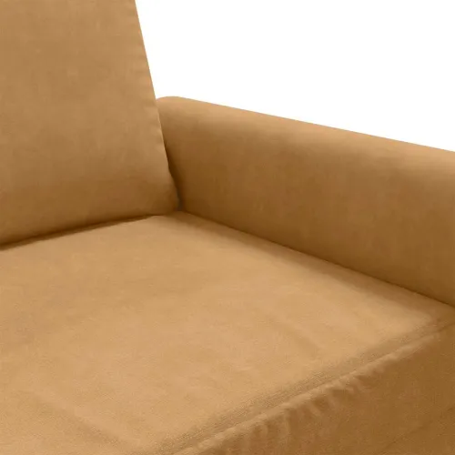 Dvosjed smeđi 140 cm baršunasti - Smeđa 1 140 cm Cijena