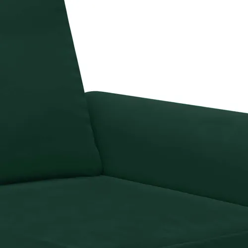 3-dijelni set sofa s jastucima tamnozeleni baršunasti - Tamnozelena Bez oslonca za noge Cijena