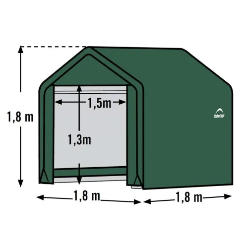 ShelterLogic - Skladišni šator - 3,24m² - Green - 180x180cm | BRANDED IN THE USA Cijena