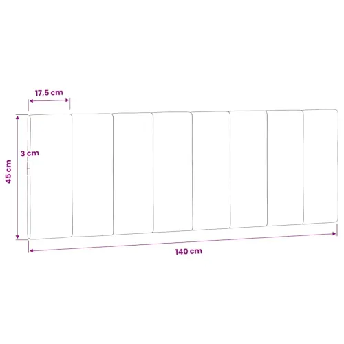 Jastuk za uzglavlje Hanko ružičasti 140 cm baršunasti - Ružičasta 140 cm Cijena