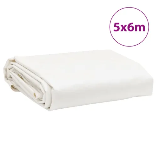 Cerada bijela 5 x 6 m 650 g/m² - Bijela 6 x 5 m 1 s ušicama Cijena