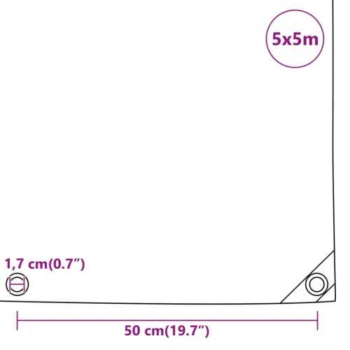 Cerada plava 5x5 m 650 g/m² - Plava 5 x 5 m 1 s ušicama Cijena