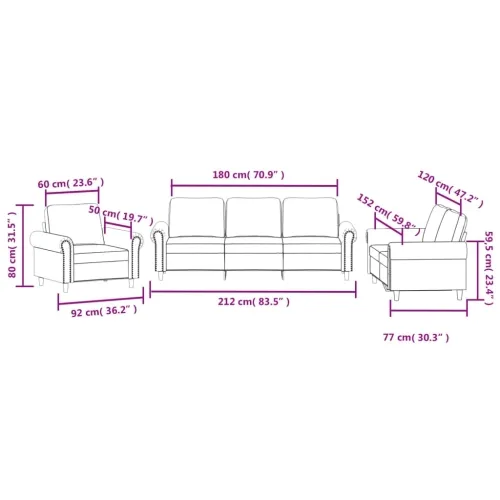 3-dijelni set sofa s jastucima plavi baršunasti - Plava Bez oslonca za noge Cijena