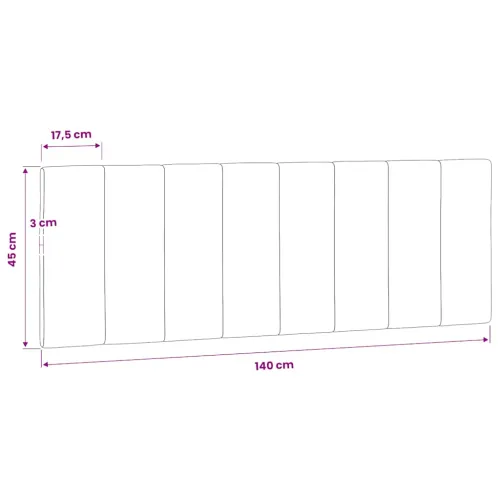 Jastuk za uzglavlje Hanko crni 140 cm baršunasti - Crna 140 cm Cijena