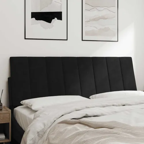 Jastuk za uzglavlje Hanko crni 140 cm baršunasti - Crna 140 cm Cijena