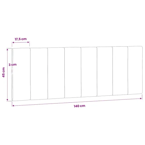 Jastuk za uzglavlje Hanko plavi 140 cm baršunasti - Plava 140 cm Cijena