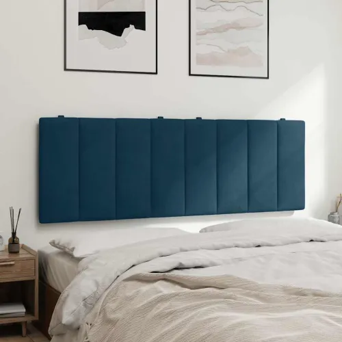Jastuk za uzglavlje Hanko plavi 140 cm baršunasti - Plava 140 cm Cijena