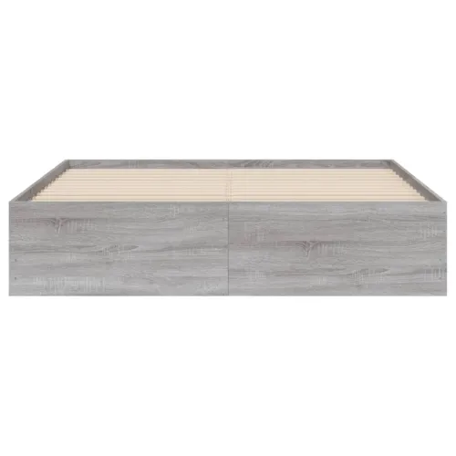 Okvir za krevet s ladicama boja hrasta 140x200 cm drveni - Sivi hrast sonoma 140 x 200 cm Cijena