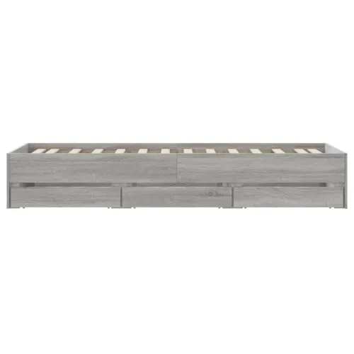 Okvir za krevet s ladicama boja hrasta 90x200 cm - Sivi hrast sonoma 90 x 200 cm Cijena