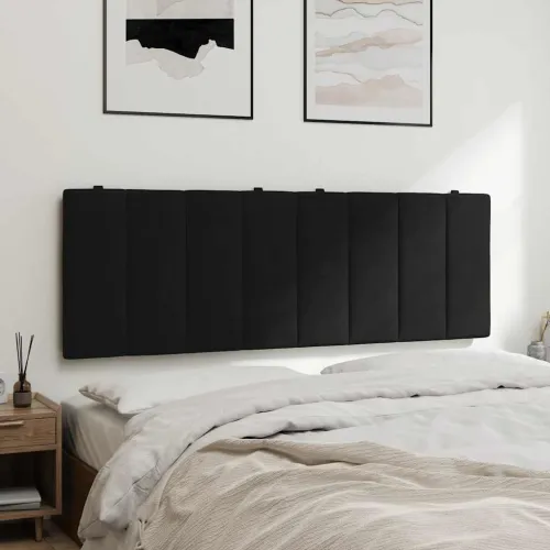 Jastuk za uzglavlje Hanko crni 120 cm baršunasti - Crna 120 cm Cijena