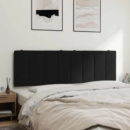 Jastuk za uzglavlje Hanko crni 160 cm baršunasti - Crna 160 cm Cijena