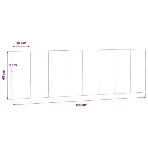 Jastuk za uzglavlje Hanko crni 160 cm baršunasti - Crna 160 cm Cijena