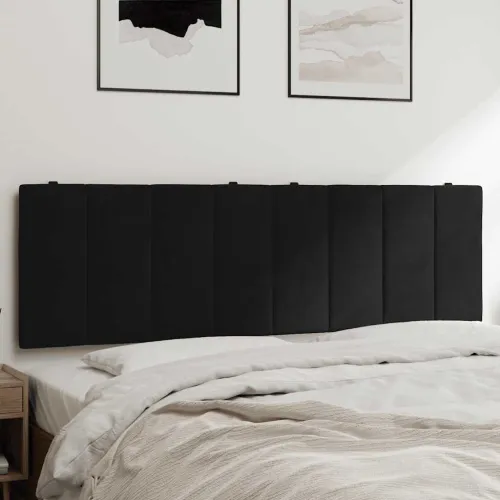 Jastuk za uzglavlje Hanko crni 160 cm baršunasti - Crna 160 cm Cijena