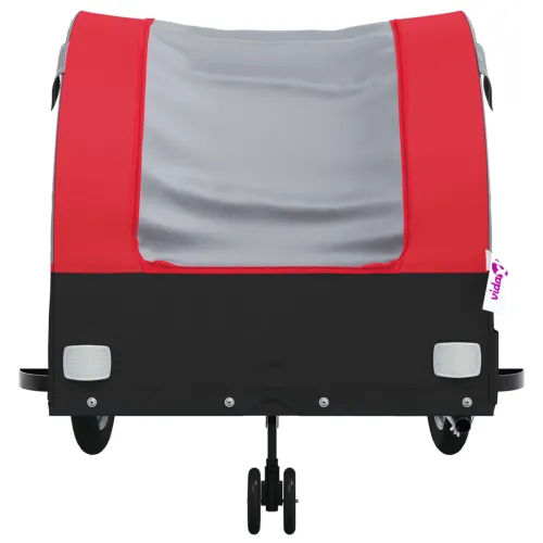 Prikolica za bicikl crno-crvena 45 kg željezna - Crvena 63 x 126 x 63 cm Cijena