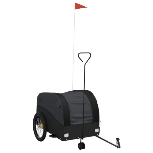 Prikolica za bicikl crna 45 kg željezna - Crna 63 x 126 x 63 cm Cijena