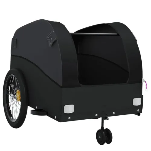 Prikolica za bicikl crna 45 kg željezna - Crna 63 x 126 x 63 cm Cijena