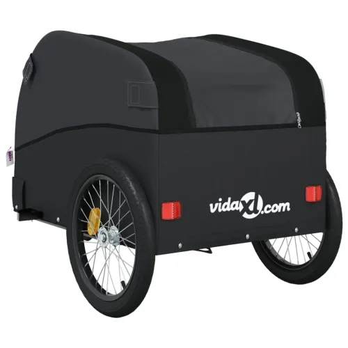 Prikolica za bicikl crna 45 kg željezna - Crna 63 x 126 x 63 cm Cijena