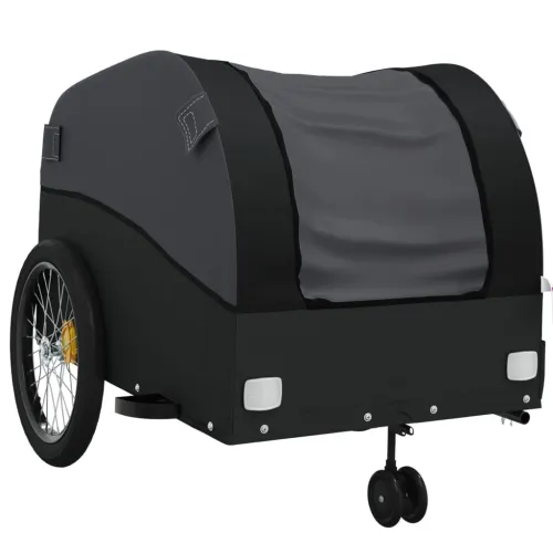 Prikolica za bicikl crna 45 kg željezna - Crna 63 x 126 x 63 cm Cijena