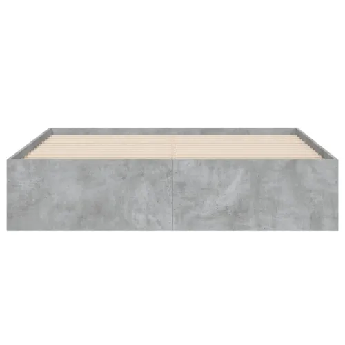 Okvir kreveta s ladicama siva boja betona 140 x 200 cm drveni - Beton siva 140 x 200 cm Cijena