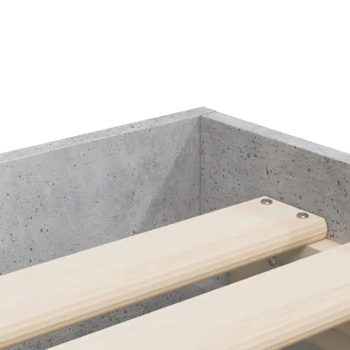 Okvir kreveta s ladicama siva boja betona 90x200 cm drveni - Beton siva 90 x 200 cm Cijena