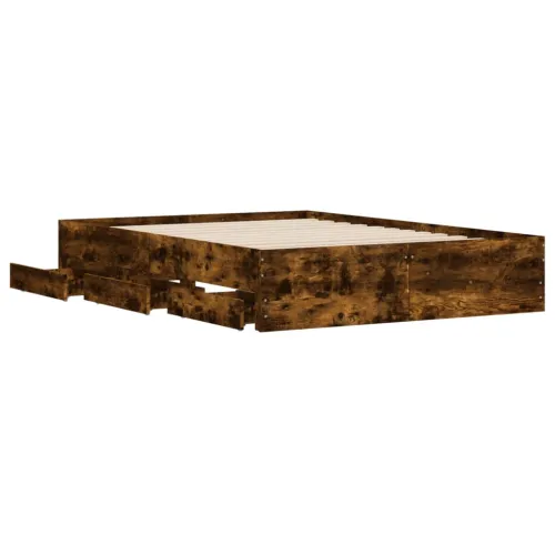 Okvir kreveta s ladicama boja hrasta 135x190 cm - Dimljeni hrast 135 x 190 cm Cijena