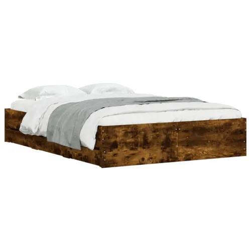 Okvir kreveta s ladicama boja hrasta 135x190 cm - Dimljeni hrast 135 x 190 cm Cijena