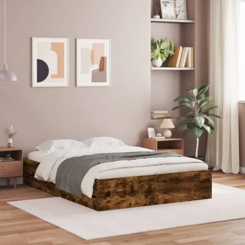 Okvir kreveta s ladicama boja hrasta 135x190 cm - Dimljeni hrast 135 x 190 cm Cijena