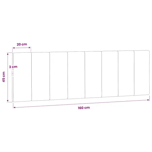 Jastuk za uzglavlje Hanko plavi 160 cm baršunasti - Plava 160 cm Cijena