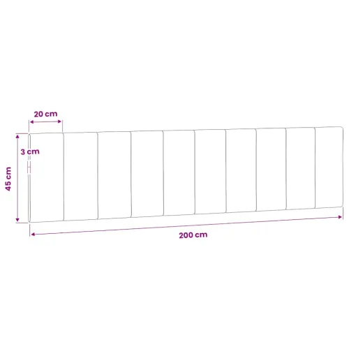 Jastuk za uzglavlje Hanko crni 200 cm baršunasti - Crna 200 cm Cijena