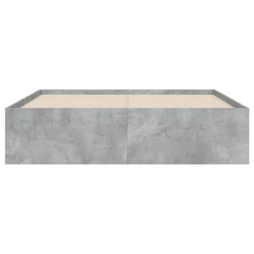 Okvir kreveta s ladicama siva boja betona 135x190 cm drveni - Beton siva 135 x 190 cm Cijena