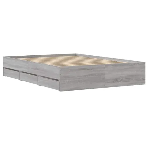 Okvir za krevet s ladicama boja sivog hrasta 135x190 cm - Sivi hrast sonoma 135 x 190 cm Cijena