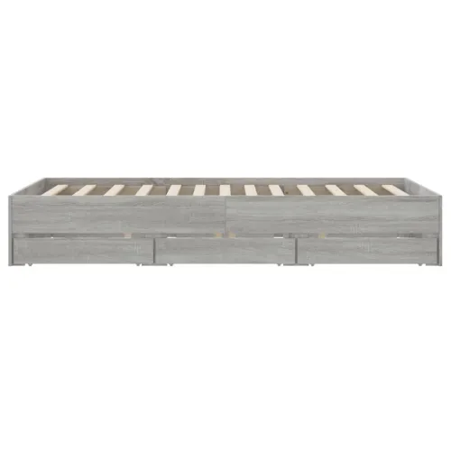 Okvir za krevet s ladicama boja sivog hrasta 135x190 cm - Sivi hrast sonoma 135 x 190 cm Cijena