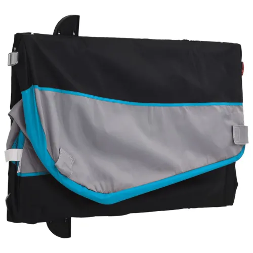 Prikolica za bicikl crno-plava 45 kg željezna - Plava 68 x 133 x 68 cm Cijena