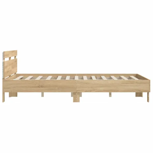 Okvir za krevet s uzglavljem i LED boja hrasta 140x190 cm - sonoma hrast 140 x 190 cm Sonoma hrast 140 x 190 cm Cijena