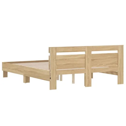 Okvir za krevet s uzglavljem i LED boja hrasta 140x190 cm - sonoma hrast 140 x 190 cm Sonoma hrast 140 x 190 cm Cijena